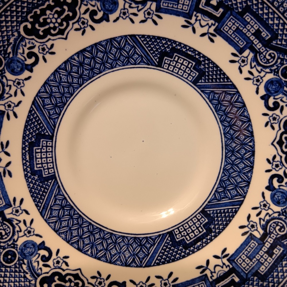 Vintage Churchill (ENGLAND) Blue Willow 5.5" Tea/Coffee saucer NB - Picture 2 of 5